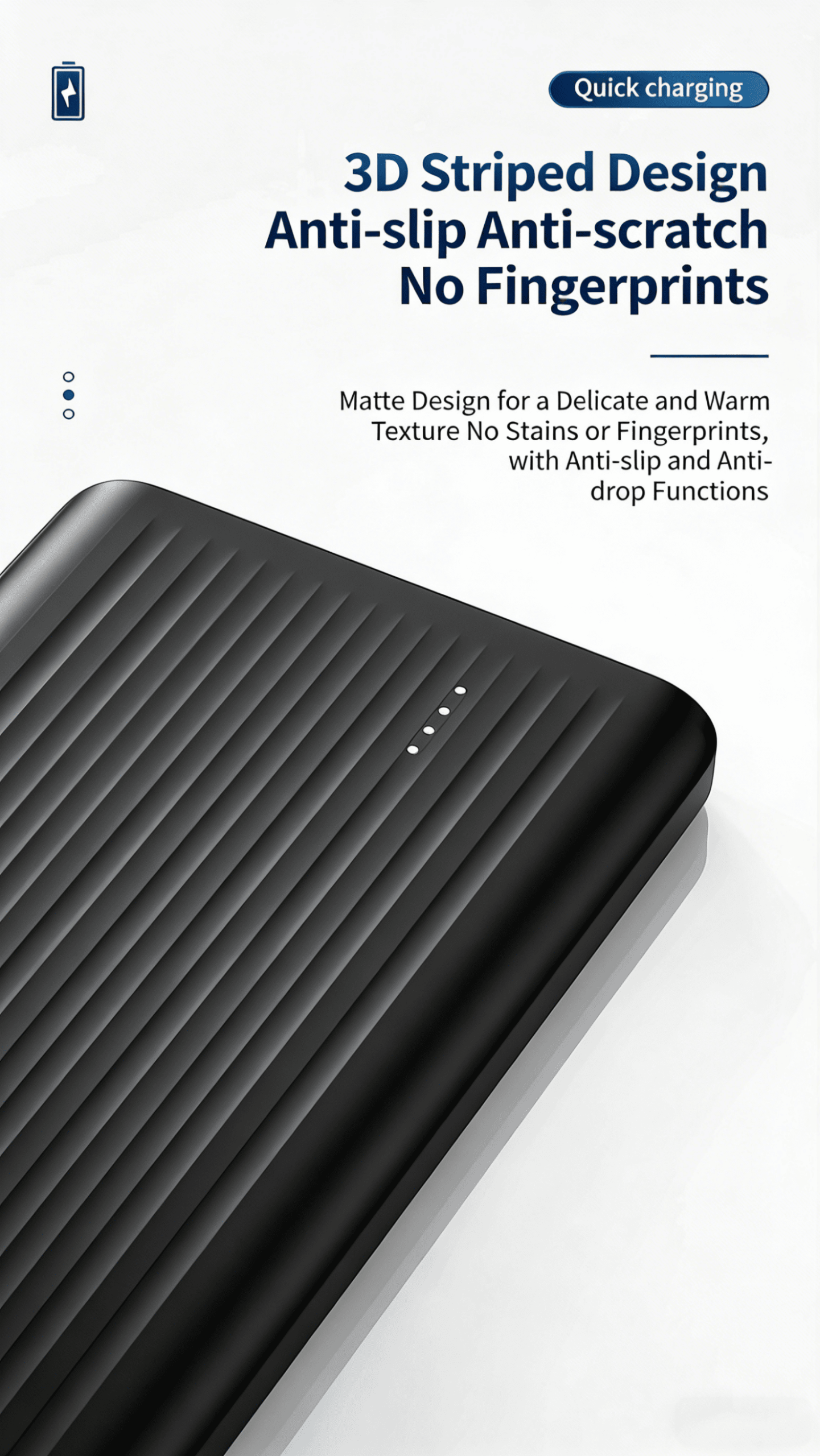 Fast Charging Power Bank with High Capacity for Outdoor Work Compact Travel-Ready