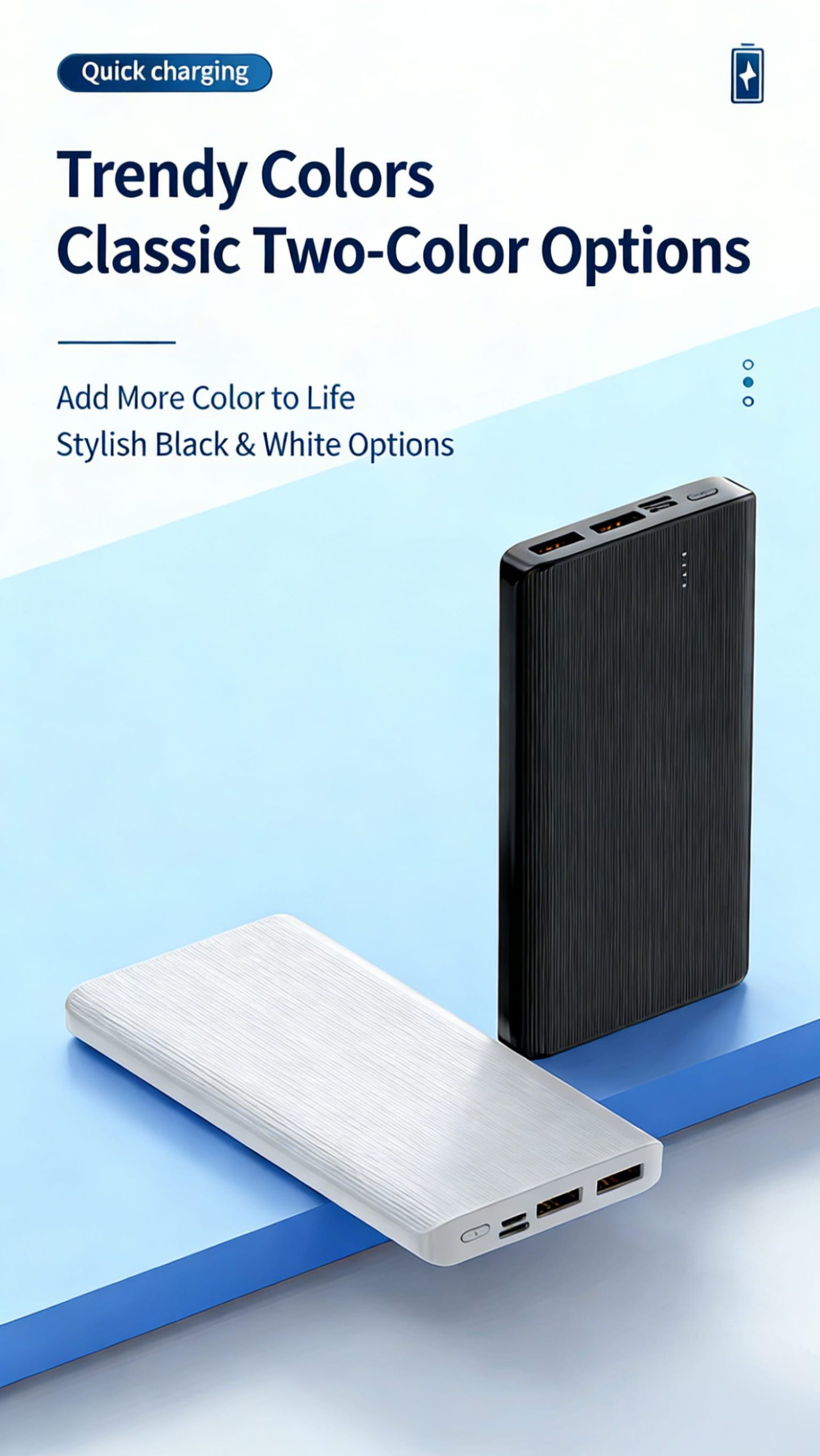 Fast Charging Power Bank with High Capacity for Outdoor Work Compact Travel-Ready