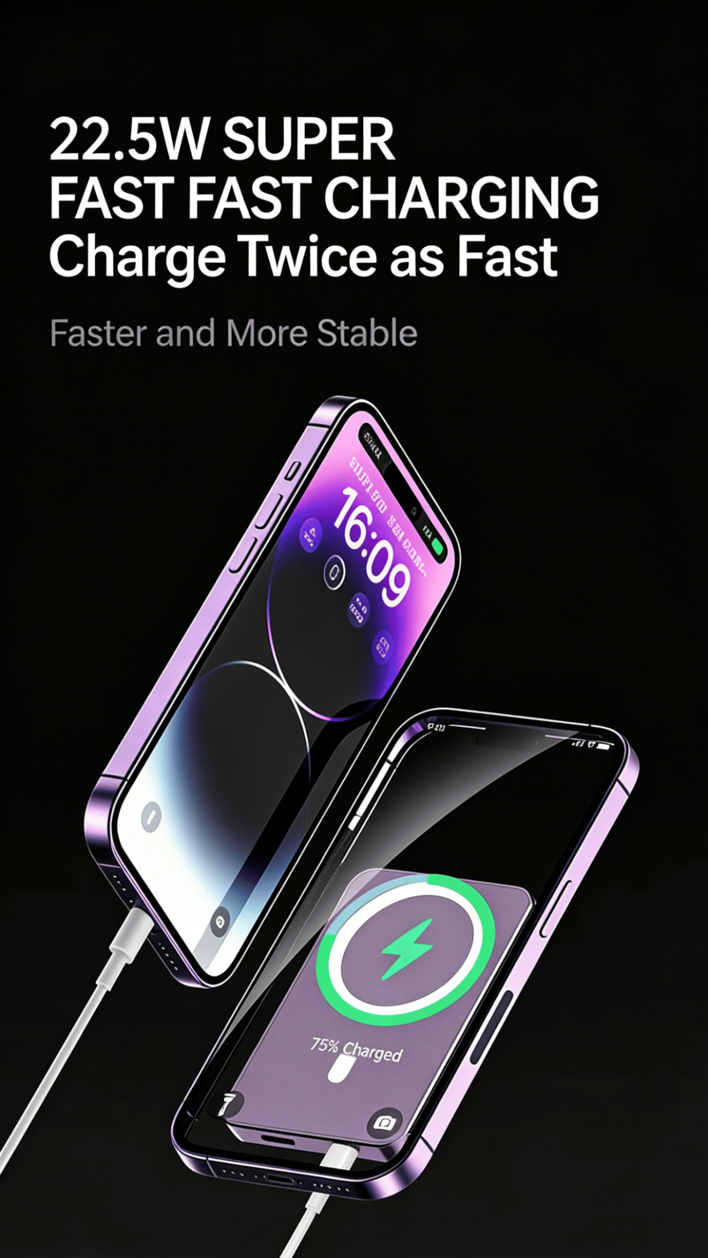 22.5W Quick Charge Wireless Power Bank Portable magnetic Charger Travel CPAP Battery Flight-Safe