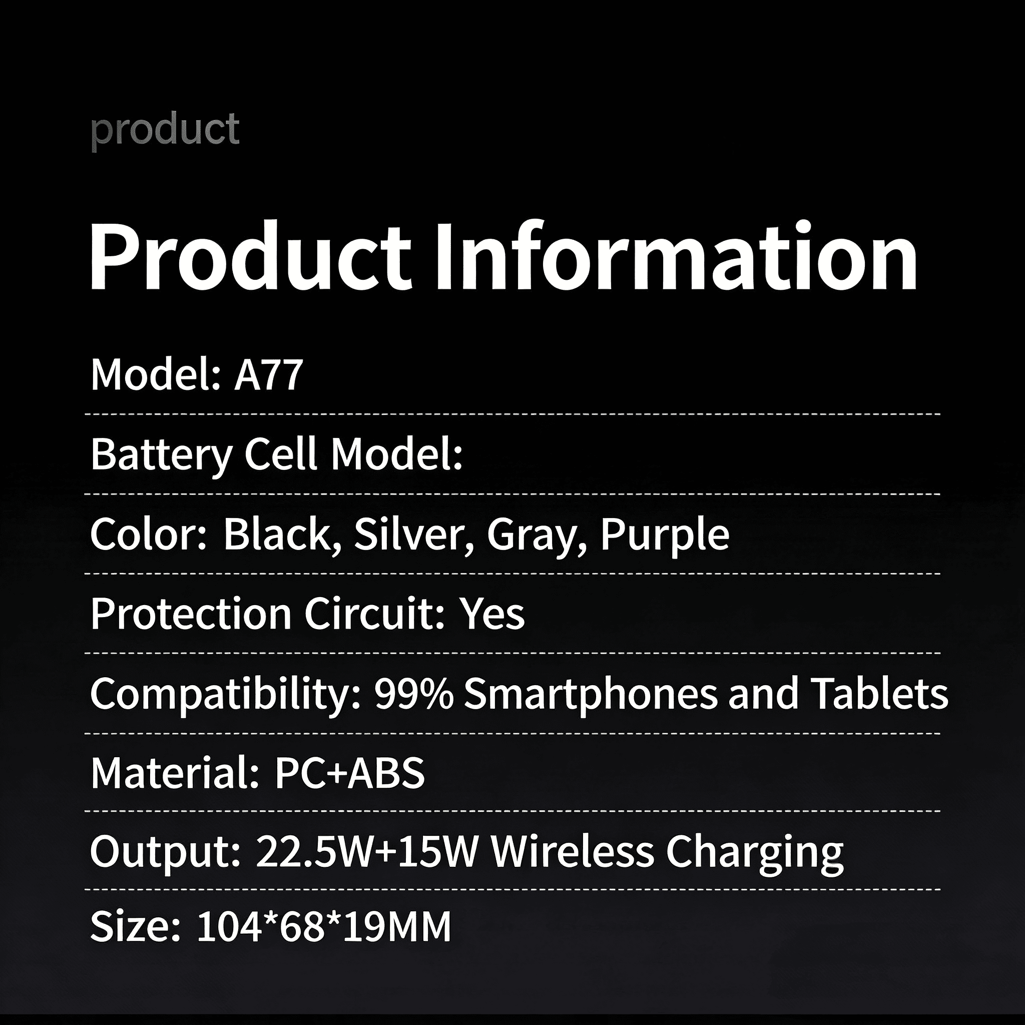 22.5W Quick Charge Wireless Power Bank Portable magnetic Charger Travel CPAP Battery Flight-Safe
