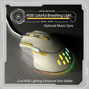 Wired RGB Gaming Mouse Ergonomic Design for PC Games for Windows/Mac
