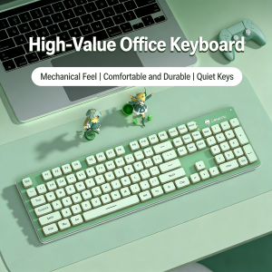 Keys Tri-Mode Wireless RGB Keyboard - 2.4G/Bluetooth/USB-C Wired, Spill-Resistant Membrane, 1300mAh Battery for Windows/Mac/PC Gaming