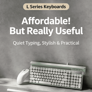 Wireless Keyboard and Mouse Combo Durable Spill-Resistant Design Rechargeable 102 Keys Compact Layout
